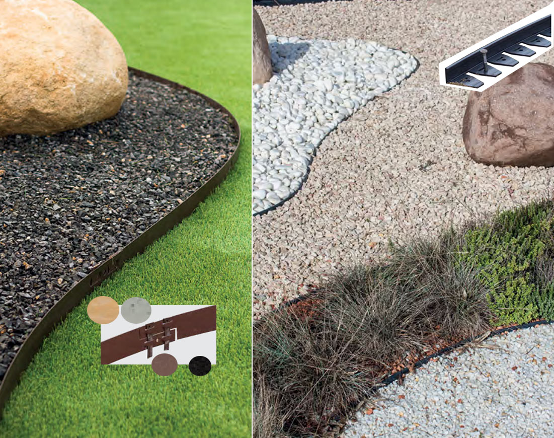 Bordures acier ou PVC pour le jardin