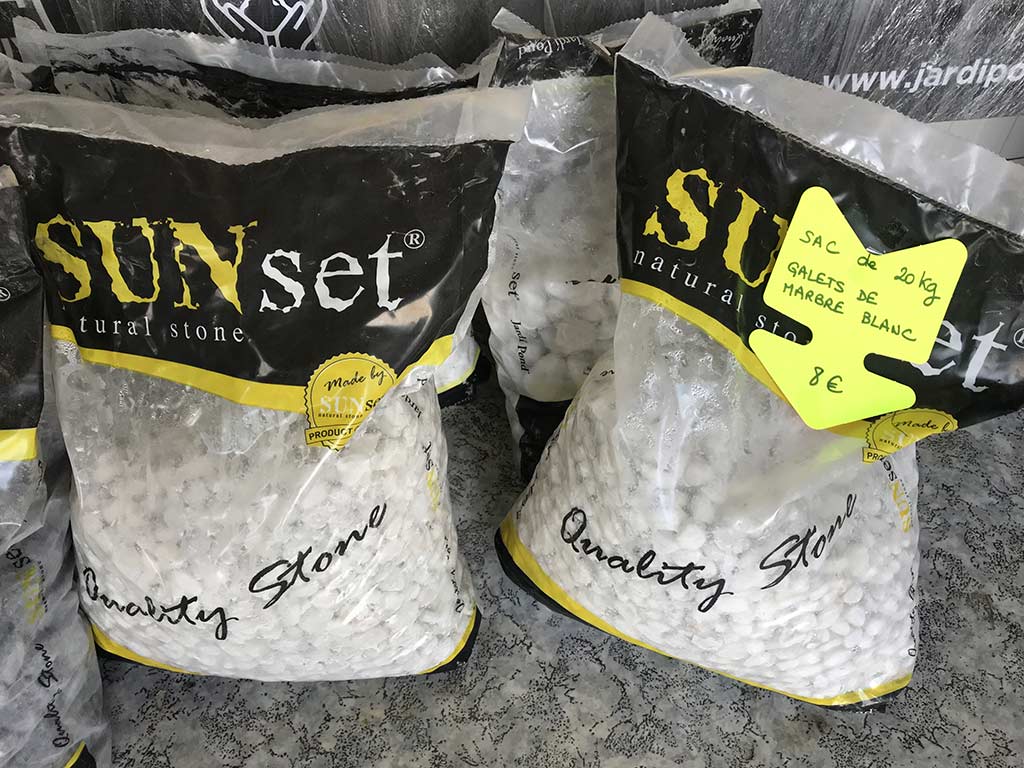 Sacs de 20 kg de galets